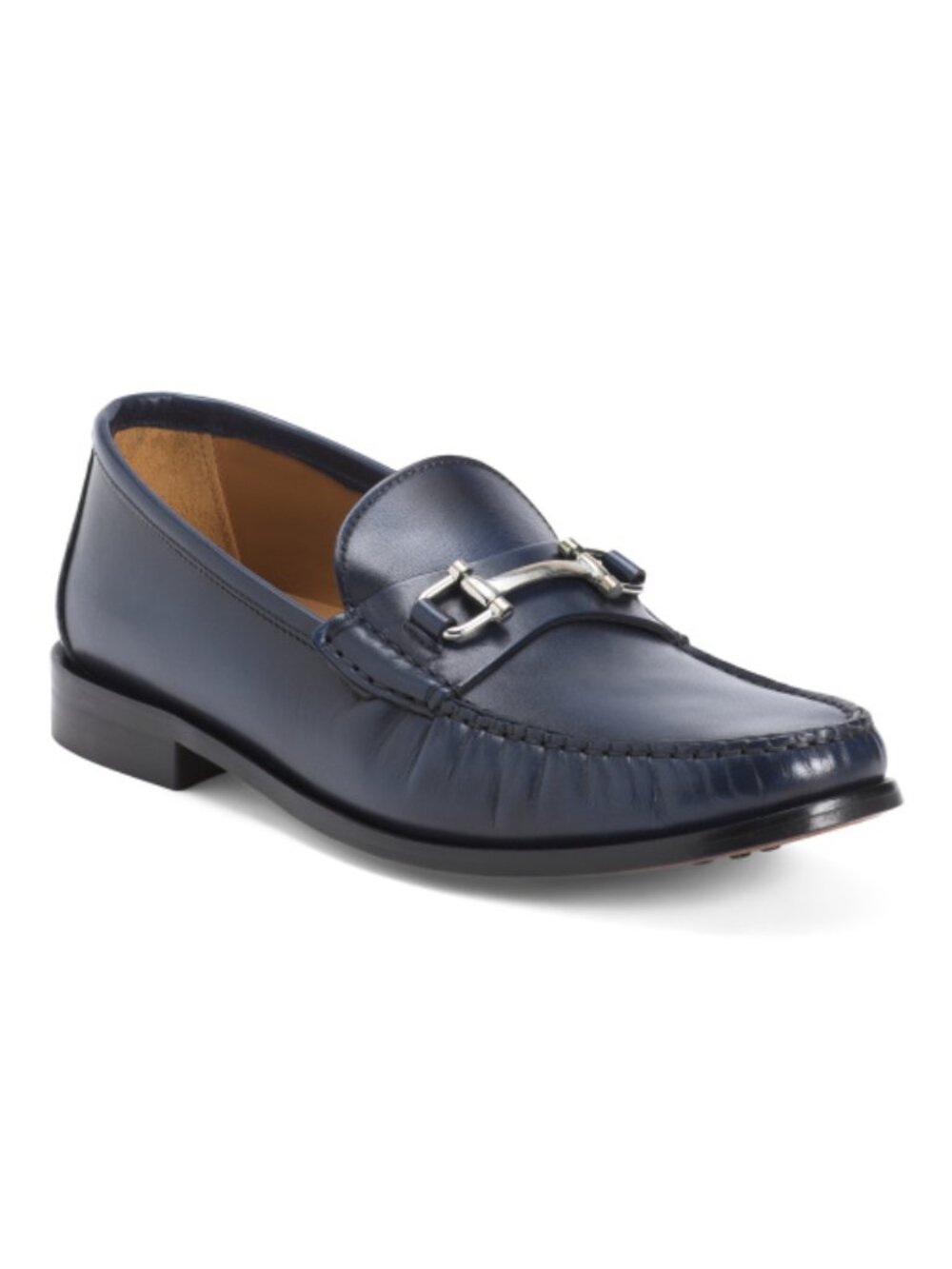 DONALD PLINER Men's Made In Italy Leather Everston Loafers With Metal Bit - Picture 1 of 2